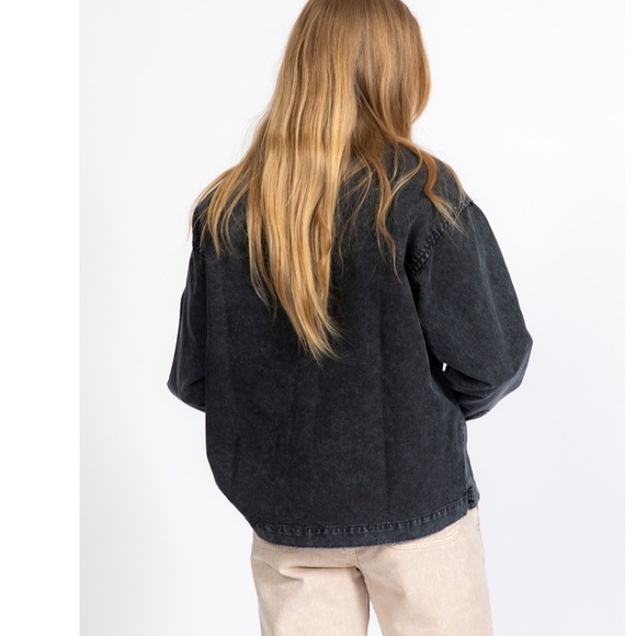 CARHARTT WIP Women's Sonora Shirt Jacket | Black (worn washed) - Picture 2 of 9